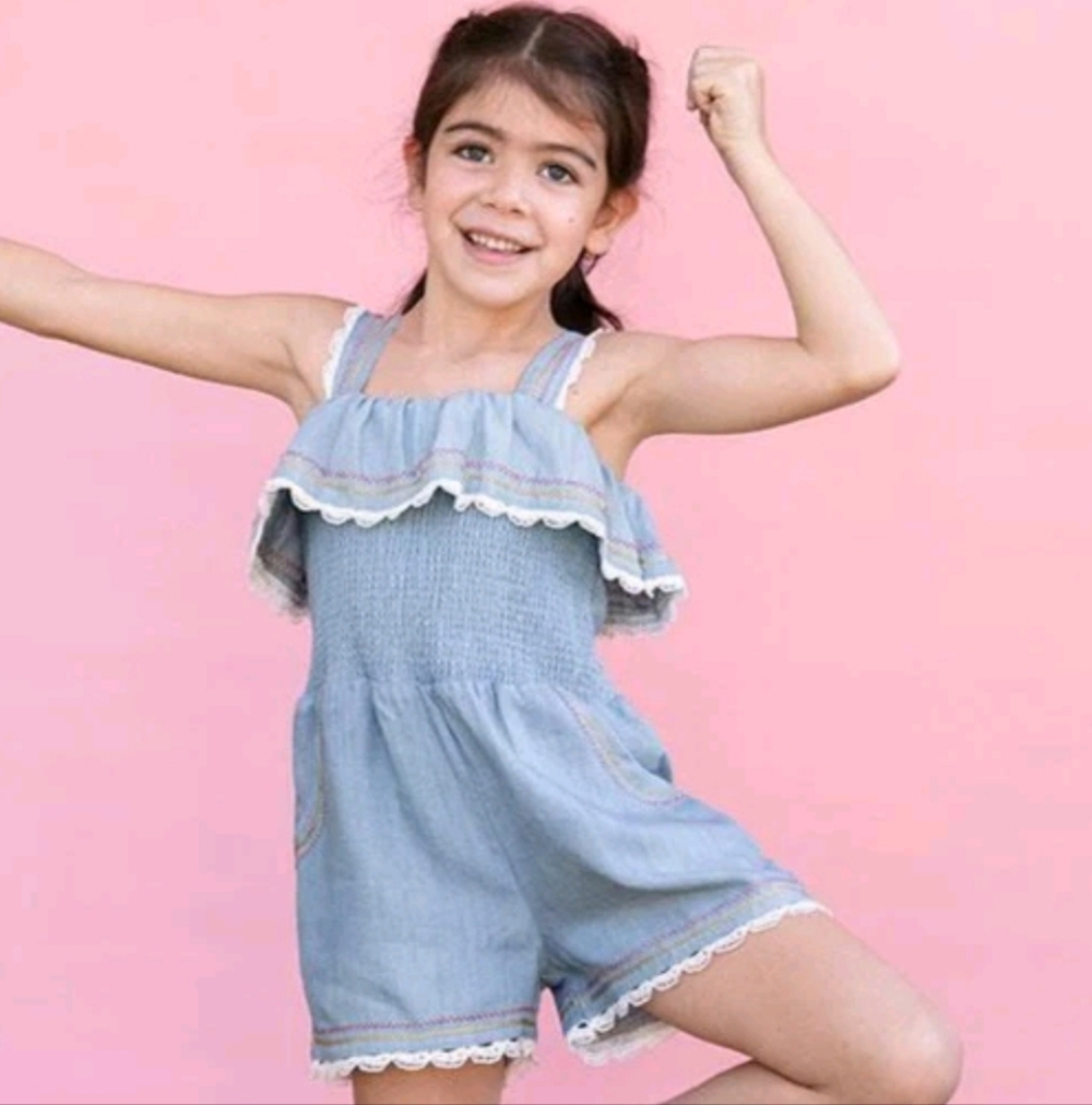Matilda Jane Dream Chasers Picnic in the Park Romper Size 4